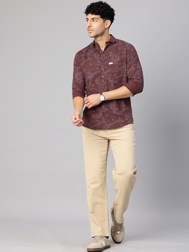 Image of Majestic Man Stylish Geomatric Print Casual Shirt - Pure Cotton| Full Sleeve | Trendy & Comfortable