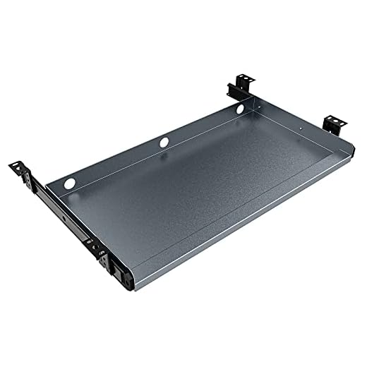 Havit Keyboard Tray Under Desk Drawer, 20.9'' x 10.6'' Ergonomic Keyboard Slide-Out Platform, Sturdy Underdesk Drawer Office Storage Organizer Computer Desk Accessory
