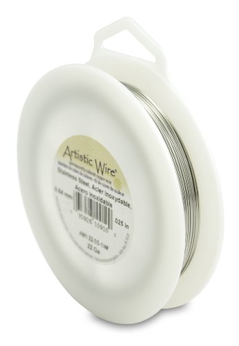 Artistic Wire 22 Gauge Wire, Stainless Steel, 1/4 Pound