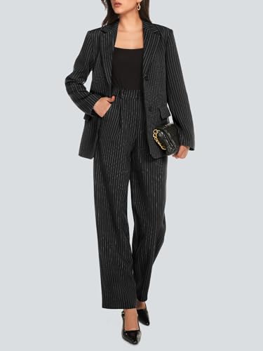 Chic Black Blazer and Pant Set for Bold Business Vibes - Image 3