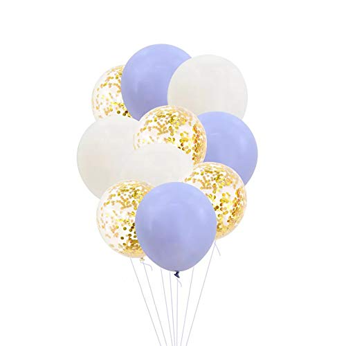 thematys Magnifiques Ballons de fête 10 pièces en 11 Motifs différents - Certains remplis de confettis - pour Les fêtes et Les Anniversaires (Style 10)