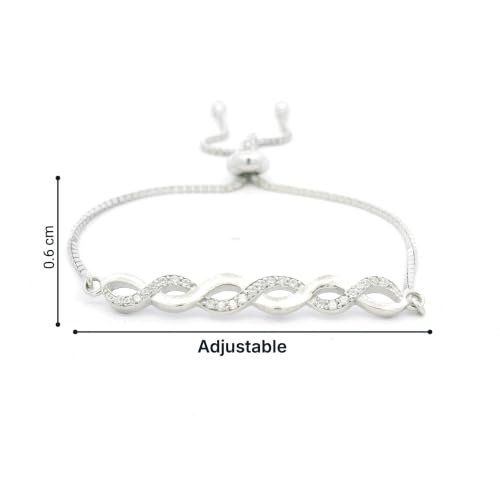 Image of 925 Sterling Silver Adjustable Bracelet for Women | Minimal Fashion Jewellery for Daily Wear