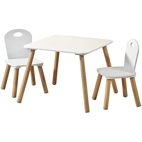Kesper Kindertisch mit 2 Sthlen; wei , Ma e: Tisch 55 x 55 x 45 cm, Stuhl 27,5 x 27,5 x 50,5 cm, 1771213 Cover