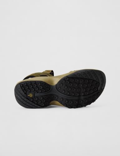 Image of Woodland Men's Camel Elephant Print Nubuk Sandals-UK-5 (EURO 39)
