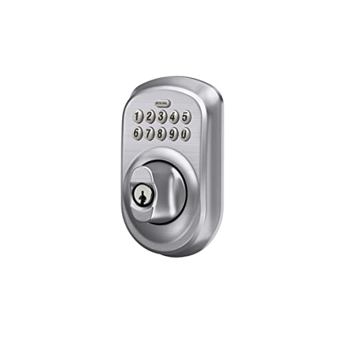 Schlage BE365 PLY 626 Plymouth Keypad Deadbolt, Electronic Keyless