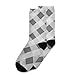 SyXIOP Gray Plaid Checkered Fashion womens crew sock running casual wicking mens tube socks (2-Pair)