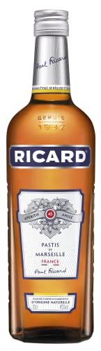 Ricard Pastis de Marseille Licor Anisado - 700ml (Paquete de 6)