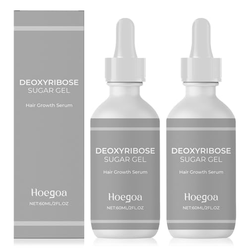 2 sueros capilares con desoxirribosa, gel capilar para fortalecer el cuero cabelludo | Aceite capilar suave y seguro, gel para engrosar el cabello para hombres y mujeres (60 ml)