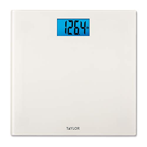 Taylor Precision Products Taylor Glass Digital Bathroom Scale with Bright White Finish