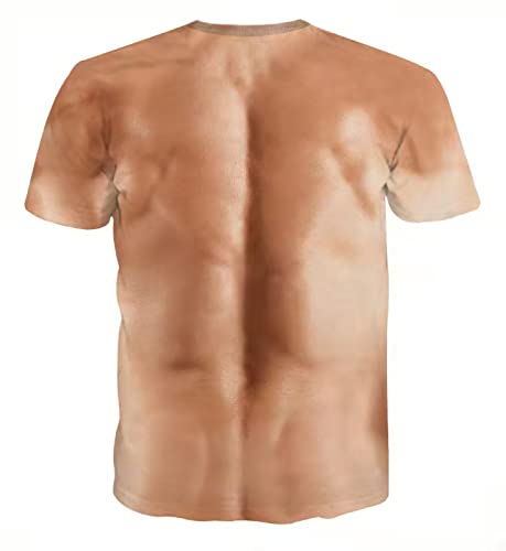 Fashion 3D Muscle Printed Men's Short Sleeve T-Shirt Casual Funny Pattern Men's Short-Sleeved Shirt T-Shirt2