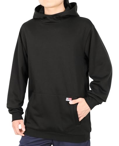 BOCOMAL FR Hoodies Pullover 12.5oz Heavyweight Permanent Flame Resistant Modacrylic Cotton Hooded Sweatshirts