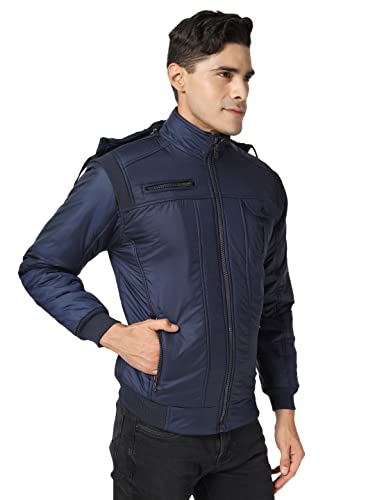 Image of Men's Full Sleeve Solid Jacket Jerkin Varsity