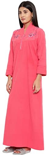 Image of Women's Woolen Solid Maxi Nighty