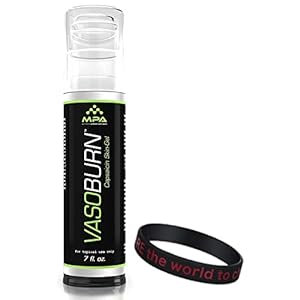 MPA Vasoburn Capsaicin Skin-Gel Pump Bottle, Targets Stubborn Areas, Capsaicin Cream, yohimbine Cream, bundle with a Motivational Wristband Bracelet to motivate and support you (7 oz.)