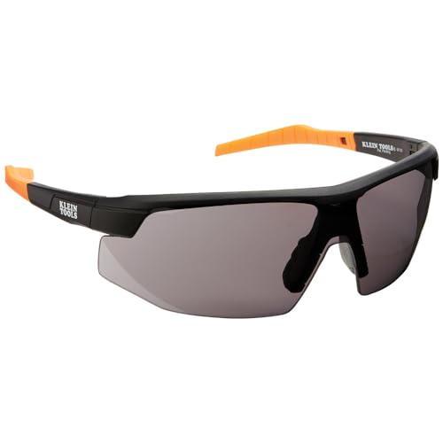 Klein Tools 60164 Safety Glasses, Professional PPE Protective Eyewear with Full Frame, Scratch Resistant and Anti-Fog, Gray Lens