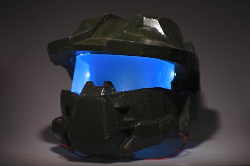 Image of [ Rectangular ] for Master Chief Helmet Lamp Titan Lamp Batman led Light Decorations Flexible Helmet Lights Cosplay DIY kit RGB Superhero for Men Gifts ice Blue