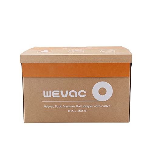 image for Wevac 8” x 150’ Food Vacuum Seal Roll Keeper with Cutter, Ideal Va
