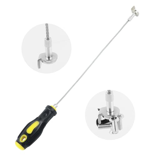 Purthog Magnetic Oil Drain Plug Removal Tool 14.45 Flexible Car Oil Plug Removal Tool with Anti-Slip Handle as Oils Change Tools Anti Scald Magnetic Drain Plugs Removals Tools