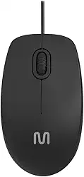 Mouse Com Fio MF400 Conexão USB 1200dpi Cabo de 180cm 3 Botões Clique Silencioso Preto Multi - MO386