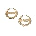 Big Bamboo Hoop Earrings for Women 80s 90s Outfits for Women Hip-Pop Style Party Jewelry Gifts(A1:2 Pcs)