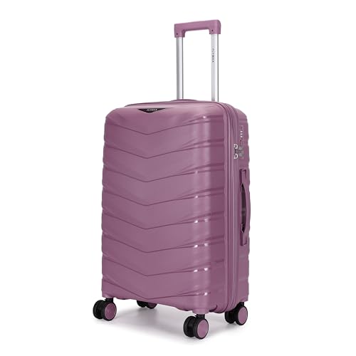 FLYMAX 24' Medium Suitcase 4 Wheel Lightweight Luggage Hard Shell PP Travel Case Hold Check in Fits...