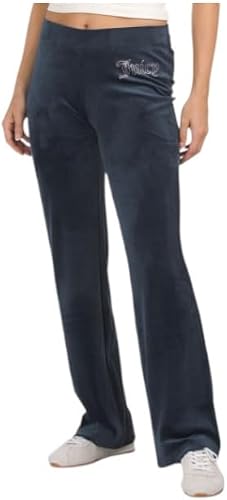 Juicy Couture Women's Hallow Bling Velour Track Pants (US, Alpha, Large, Regular