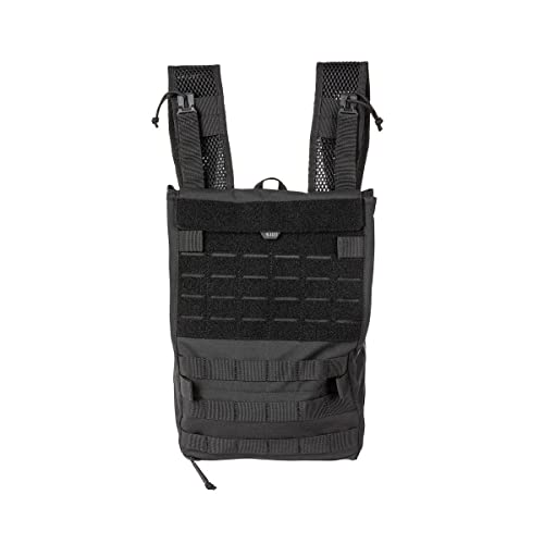 5.11 Tactical Hydration Carrier - Versatile 3L Pack, Rush Tier Straps, Stowable Mesh Panel - Black, 1 SZ, Style 56665