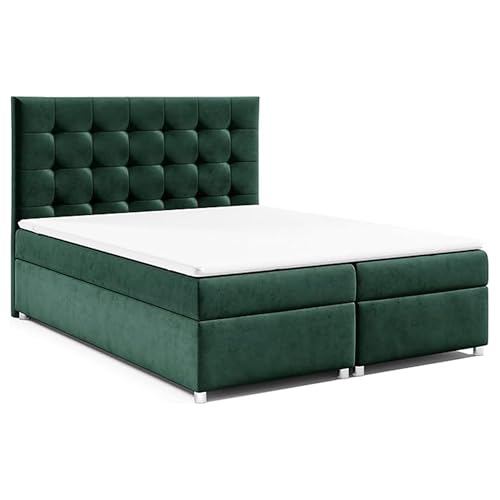 Best for Home|Boxspringbett Trinity K-12 mit Bonellfederkernmatratze H3 & 7cm PUR-Schaum-Topper|Bettkasten mit Federmechanismus | Boxspringbett 160x200 | Polsterbett 160x200 | Doppelbett160x200 Best for Home|Boxspringbett Trinity K-12 mit Bonellfederkernmatratze H3 & 7cm PUR-Schaum-Topper|Bettkasten mit Federmechanismus | Boxspringbett 160x200 | Polsterbett 160x200 | Doppelbett160x200