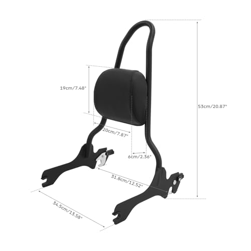 Coussin dossier Amarrage de haute finition pour Fat Boy 114