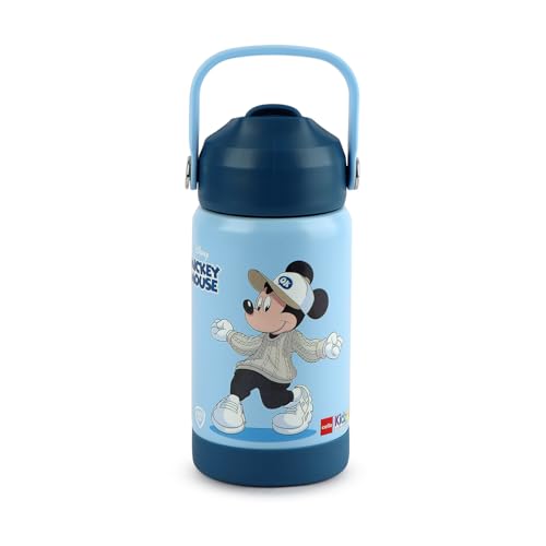 Image of CELLO Kidzbee Gen Alpha Stainless Steel Kids Flask Water Bottle 370ml | 3D Mickey Mouse Touch & Feel Design Leakproof Lightweight Easy to Carry Hot and Cold Kids Flask Water Bottle For School & Travel