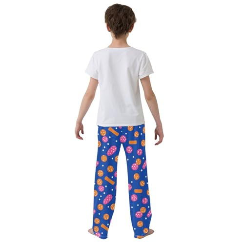 Boys' Pants Pink Blue Orange Balls Paddle Long Bottoms Jogger Pants Elastic Waist Trousers with Pockets S-XL3