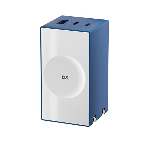 Image of DailyObjects POP 67W Triple Port GaN Charger Adapter with Foldable Pins|USB-C Dual Port & Type A Power Output|Fast Charging|Support iPhone 12 13 14 15 16 pro Max,ipad,Samsung,MacBook M1 M2-Blue