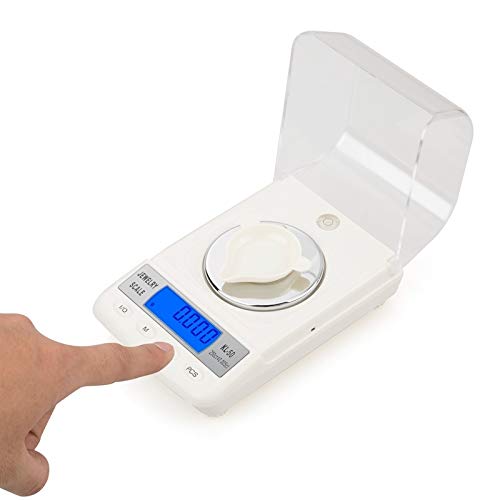 0.001G Precision Digital Jewelry Scale 50G 0.001 Electronic Diamond Milligram Ounce Scales Gem Carat Lab Counting Weight Accurate Measurement