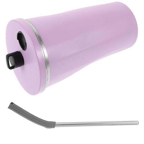 MAGICLULU Taza de Café 600ml Aislada de Acero Inoxidable con Pajita y Tapa Multifuncional Diseño Innovador con Aislamiento al Vacío para Camping y Oficina