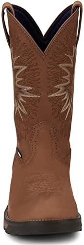 Tony Lama Men's Boom Saddle Cowhide Pull On Soft Western Work Boot Round Toe Tan 12 EE US | Image 3