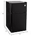 RCA - 2-Door - Compact Refrigerator/Freezer - Reversible Doors - Adjustable Thermostat - 3.2 Cu. Ft. - Black,