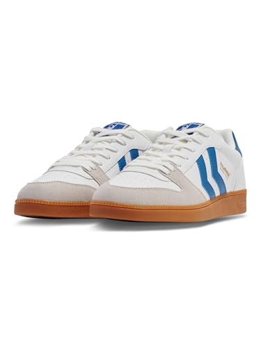 Hummel Zapatillas Unisex de Balonmano SP, Color Blanco/Azul, Talla 38 EU, Blanco y Azul, 38 EU