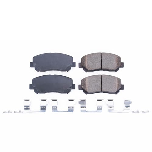 Image of PowerStop Front Brake Pads for Chrysler 200 2015-17 | Jeep Cherokee 2014-22 - Z17 Ceramic Brake Pads with Installation Hardware, 17-1640A
