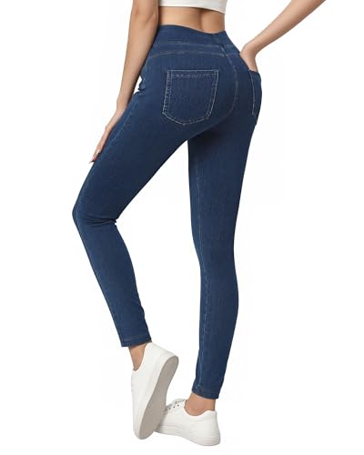 Jeggings for Women Tummy Control Stretch Jeans High Waisted Skinny Jeans Pull On Butt Lifting with Pockets3
