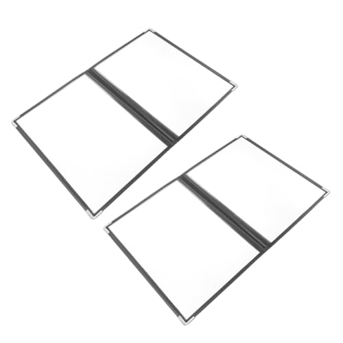 2pcs Recipe Folder Restaurant Menu Covers Menu Covers Holder Menu Page Protectors Menu Book Cover Menu Book for Restaurant Menu Holder Restaurant Clear Menu Holder PVC Black CHILDWEET