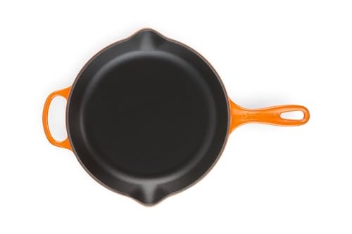 Image of Le Creuset Enameled Cast Iron Signature Round Skillet, 10.25 inch, Flame
