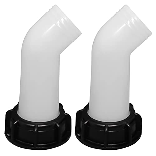 2pcs Bec de Vidange avec Ecrou IBC 1000L Buse de Réservoir d'eau Raccord de Vanne Extension Buse de Tuyau Adaptateur IBC Réservoir d'eau Bec de Robinet pour Raccord...