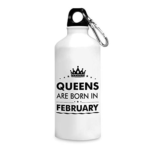 Motivate Box, Queens are born in February design, printed aluminium sipper bottles - 750 ml.-image-12