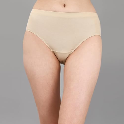 Image of SOIE Women High Rise Full Coverage Solid Colour Cotton Stretch Hipster Panty (Pack of 3)