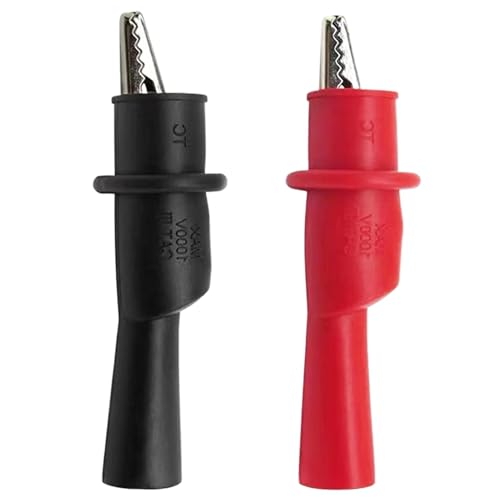 Xiixuuj Morsetti a coccodrillo per puntali, clip a coccodrillo,Morsetto per test a coccodrillo alligatore per tester multimetro - Morsetto elettrico a coccodrillo per sonda, sonde per test con clip a