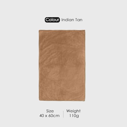Image of HOUSSE Premium Hand Towel | Microfiber | Super Soft & Quick Dry | Home, Gym, Yoga, Fitness & Weight Lifting | Ultra Absorbent | 550GSM, 60x40cm [2-Pack] (Indian Tan)