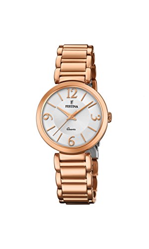 Montre Femme Festina quartz F20215/1 idéale du bureau aux soirées chic avec son acier rose 316L
