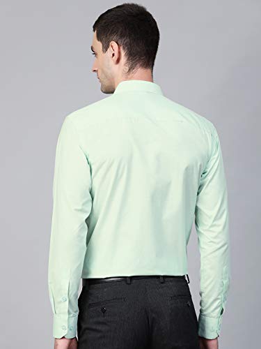 Image of MANQ Men's Regular Fit Cotton Formal Shirt, Full Sleeves, Spread Collar, Button-Down, Office, Business & Casual Wear