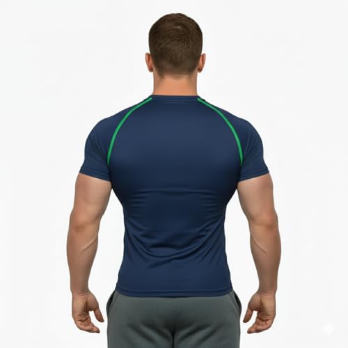 Image of NINQ Half Sleeve Compression T-Shirt - Men's Athletic & Sports Tights for Fitness