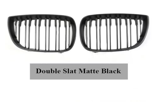 Calandre avant pour BMW Série 1 E81 E82 E87 E88 double lamelle noir mat - 2